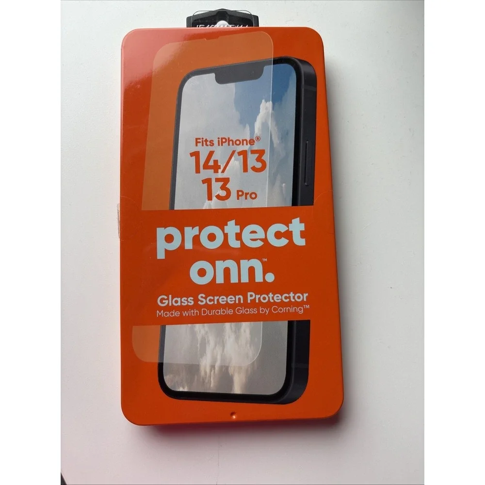 Protect Onn.‎ Glass Screen Protector For Iphone 14/13 13 Pro Open Box NEW